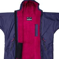Two Bare Feet Kids Weatherproof Changing Robe & Changing Mat - Navy / Raspberry Extra Image 2 Preview